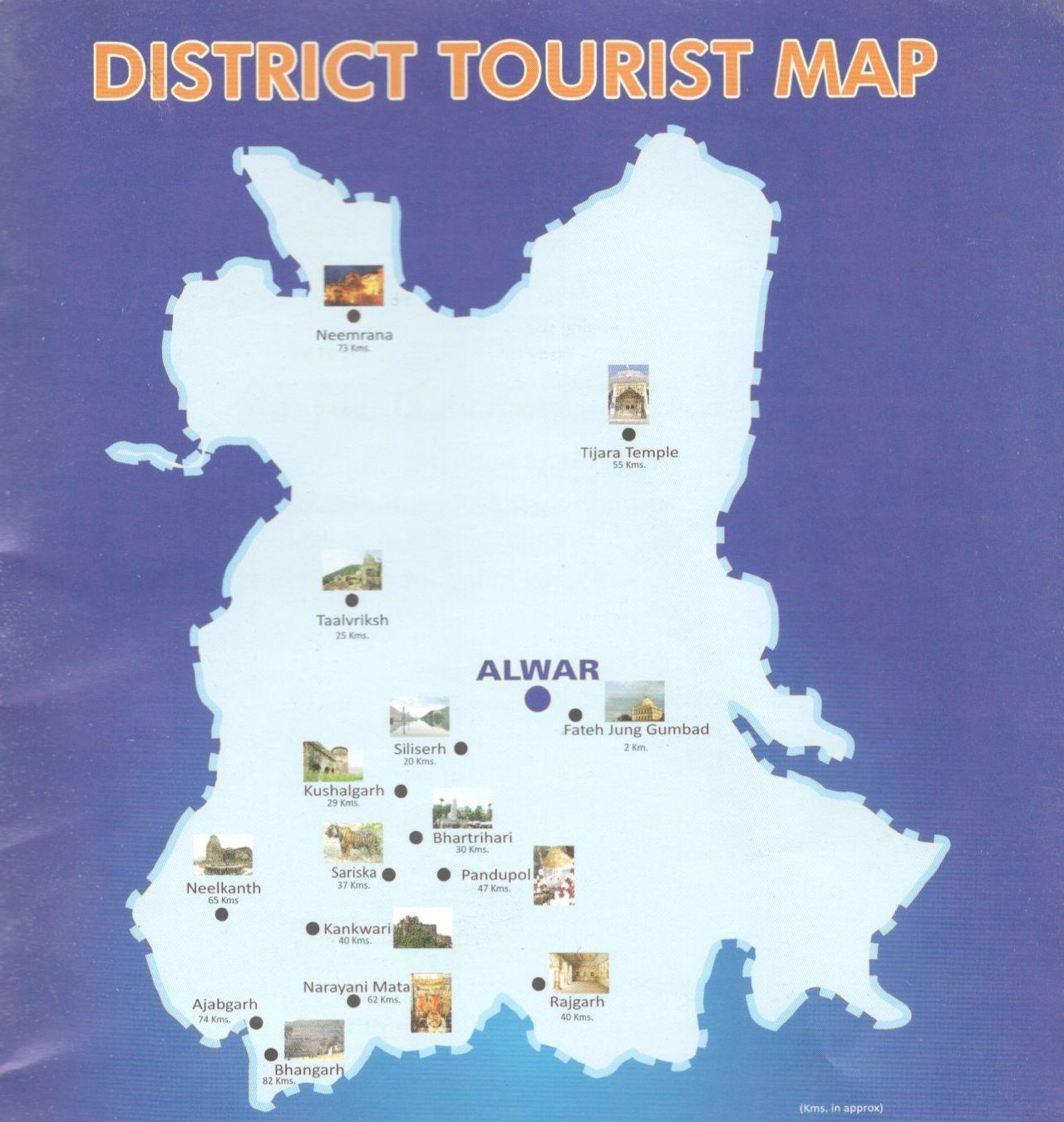 Alwar Tourist Map